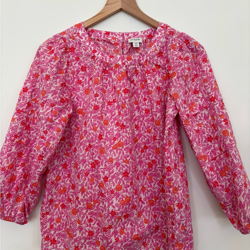 J. Crew Fun Floral blouse size XS